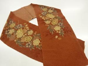 縮緬地花模様半衿